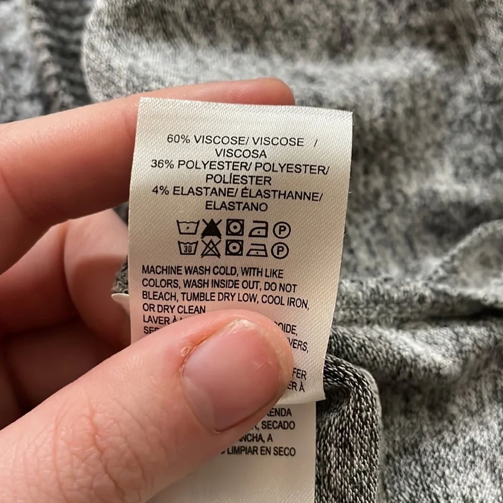 Lucky Brand Heather Gray Fleece Top